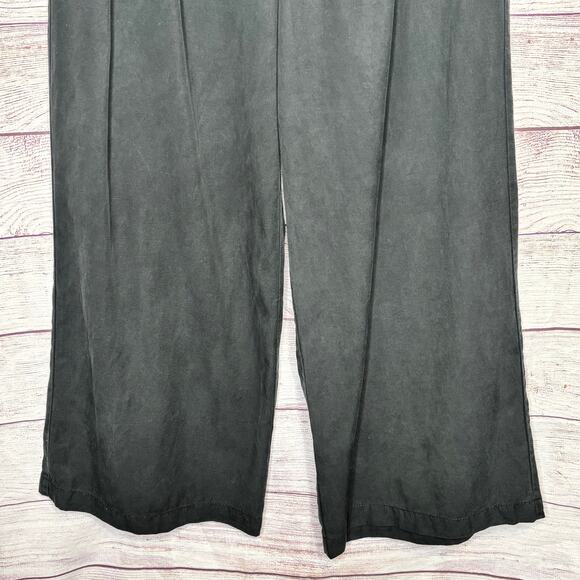 Madewell Black Dark Pavement Harlow Wide Leg Pleated Sailor Pants Size 8 Petite - Picture 11 of 11